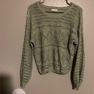 Blue Pepper Sage Green Sweater